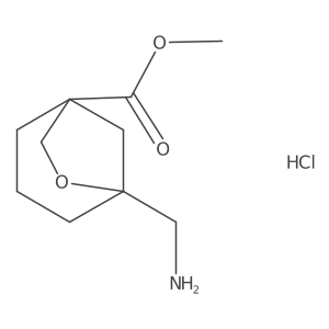 Methyl 5-(aminomethyl)-6-oxabicyclo[3.2.1]octane-1-carboxylate;hydrochloride Structure