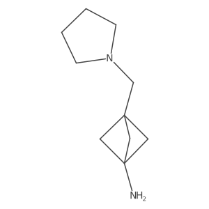 3-(Pyrrolidin-1-ylmethyl)bicyclo[1.1.1]pentan-1-amine Structure