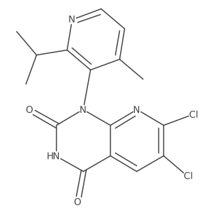 6,7-dichloro-1-(2-isopropyl-4-methylpyridin-3-yl)pyrido[2,3-d]pyrimidine-2,4(1H,3H)-dione Structure