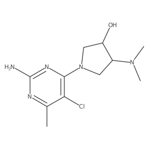 rel-(3R,4R)-1-(2-Amino-5-chloro-6-methylpyrimidin-4-yl)-4-(dimethylamino)pyrrolidin-3-ol结构式