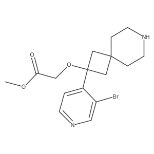 Methyl 2-{[2-(3-bromopyridin-4-yl)-7-azaspiro[3.5]nonan-2-yl]oxy}acetate Structure