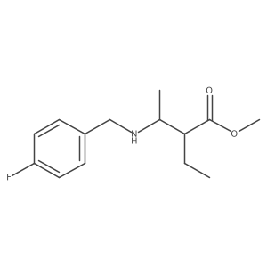 Methyl 2-ethyl-3-{[(4-fluorophenyl)methyl]amino}butanoate结构式