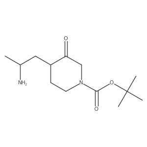 tert-butyl 4-[(2R)-2-aminopropyl]-3-oxopiperidine-1-carboxylate结构式