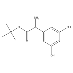 Tert-butyl 2-amino-2-(3,5-dihydroxyphenyl)acetate结构式
