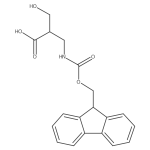 2-[({[(9H-fluoren-9-yl)methoxy]carbonyl}amino)methyl]-3-hydroxypropanoic acid结构式