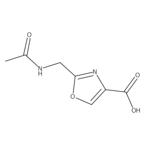 2-(Acetamidomethyl)-1,3-oxazole-4-carboxylic acid结构式