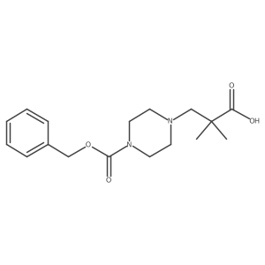 3-{4-[(Benzyloxy)carbonyl]piperazin-1-yl}-2,2-dimethylpropanoic acid结构式