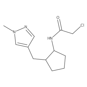 2-chloro-N-{2-[(1-methyl-1H-pyrazol-4-yl)methyl]cyclopentyl}acetamide结构式