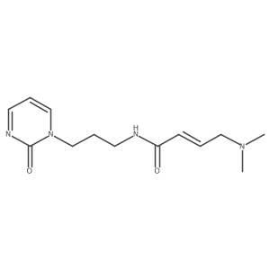 (2E)-4-(dimethylamino)-N-[3-(2-oxo-1,2-dihydropyrimidin-1-yl)propyl]but-2-enamide Structure