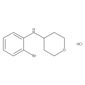 N-(2-Bromophenyl)oxan-4-amine;hydrochloride结构式