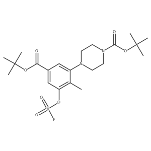 Tert-butyl 4-{5-[(tert-butoxy)carbonyl]-3-[(fluorosulfonyl)oxy]-2-methylphenyl}piperazine-1-carboxylate结构式