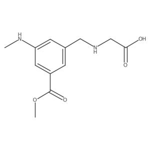 2-({[3-(Methoxycarbonyl)-5-(methylamino)phenyl]methyl}amino)acetic acid Structure