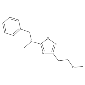 N-benzyl-3-(2-methoxyethyl)-N-methyl-1,2,4-thiadiazol-5-amine Structure
