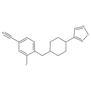 3-Fluoro-4-{[4-(1,2,5-thiadiazol-3-yl)piperazin-1-yl]methyl}benzonitrile Structure