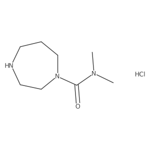 N,N-dimethyl-1,4-diazepane-1-carboxamide hydrochloride结构式