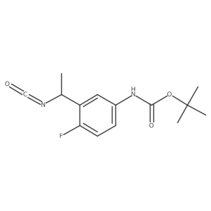 tert-butyl N-[4-fluoro-3-(1-isocyanatoethyl)phenyl]carbamate Structure