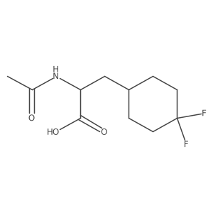 3-(4,4-Difluorocyclohexyl)-2-acetamidopropanoic acid结构式