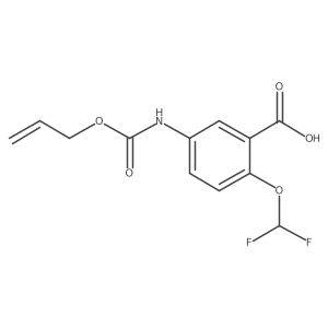 2-(Difluoromethoxy)-5-{[(prop-2-en-1-yloxy)carbonyl]amino}benzoic acid Structure