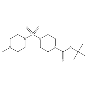 Tert-butyl 4-[(4-methylpiperazin-1-yl)sulfonyl]piperazine-1-carboxylate结构式