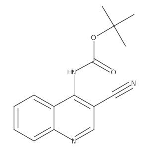 tert-butyl N-(3-cyanoquinolin-4-yl)carbamate结构式