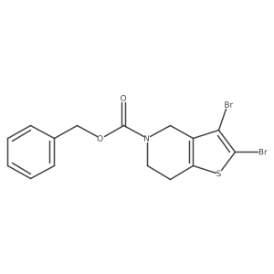 benzyl 2,3-dibromo-4H,5H,6H,7H-thieno[3,2-c]pyridine-5-carboxylate结构式