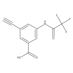 3-Ethynyl-5-(2,2,2-trifluoroacetamido)benzoic acid结构式