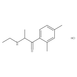1-(2,4-Dimethylphenyl)-2-(ethylamino)propan-1-one,monohydrochloride Structure