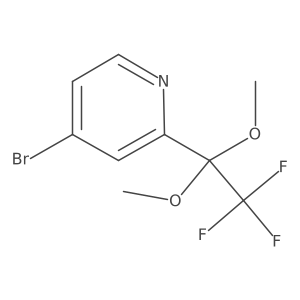 4-Bromo-2-(2,2,2-trifluoro-1,1-dimethoxyethyl)pyridine Structure