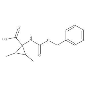 rac-(1R,2R)-1-{[(benzyloxy)carbonyl]amino}-2,3-dimethylcyclopropane-1-carboxylic acid结构式