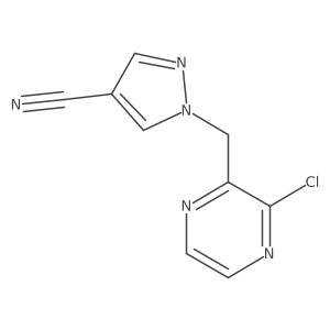 1-[(3-chloro-2-pyrazinyl)methyl]-1H-Pyrazole-4-carbonitrile Structure