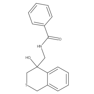 N-[(4-hydroxy-3,4-dihydro-1H-2-benzothiopyran-4-yl)methyl]benzamide结构式
