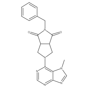 2-benzyl-5-(7-methyl-7H-purin-6-yl)-octahydropyrrolo[3,4-c]pyrrole-1,3-dione Structure