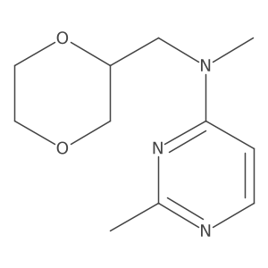 N-[(1,4-dioxan-2-yl)methyl]-N,2-dimethylpyrimidin-4-amine结构式