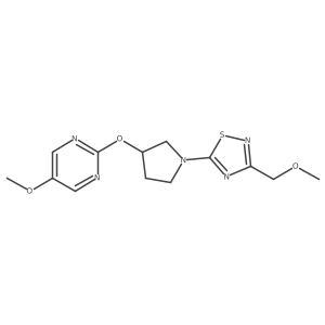 5-Methoxy-2-({1-[3-(methoxymethyl)-1,2,4-thiadiazol-5-yl]pyrrolidin-3-yl}oxy)pyrimidine结构式