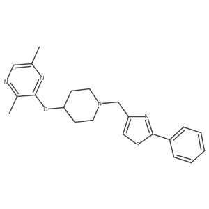 2,5-Dimethyl-3-({1-[(2-phenyl-1,3-thiazol-4-yl)methyl]piperidin-4-yl}oxy)pyrazine Structure