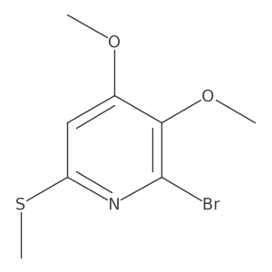 2-Bromo-3,4-dimethoxy-6-(methylthio)pyridine结构式