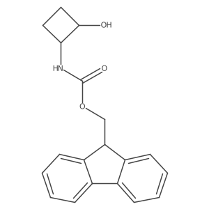 (9H-fluoren-9-yl)methyl N-[(1S,2S)-2-hydroxycyclobutyl]carbamate结构式