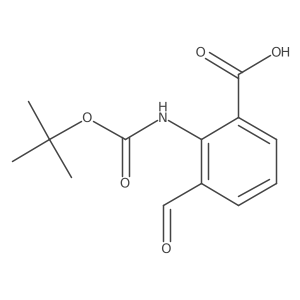 2-{[(Tert-butoxy)carbonyl]amino}-3-formylbenzoic acid结构式