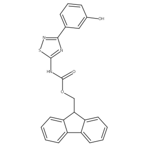 (9H-fluoren-9-yl)methyl N-[3-(3-hydroxyphenyl)-1,2,4-thiadiazol-5-yl]carbamate结构式