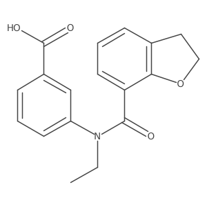 3-(N-ethyl2,3-dihydro-1-benzofuran-7-amido)benzoic acid结构式
