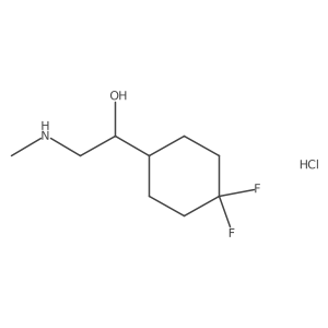 1-(4,4-Difluorocyclohexyl)-2-(methylamino)ethan-1-ol hydrochloride Structure