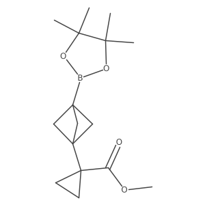 Methyl 1-(3-(4,4,5,5-tetramethyl-1,3,2-dioxaborolan-2-yl)bicyclo[1.1.1]pentan-1-yl)cyclopropane-1-carboxylate结构式