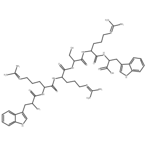 L-Tryptophan, L-tryptophyl-L-arginyl-L-arginyl-L-cysteinyl-L-arginyl-结构式