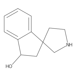 Spiro[indan-1,3'-pyrrolidin]-3-ol结构式