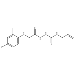 N-(4-Iodo-2-methylphenyl)glycine 2-[(2-propen-1-ylamino)thioxomethyl]hydrazide结构式