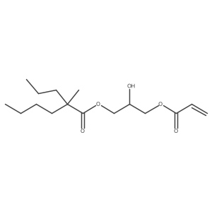 2-Hydroxy-3-(prop-2-enoyloxy)propyl 2-methyl-2-propylhexanoate结构式