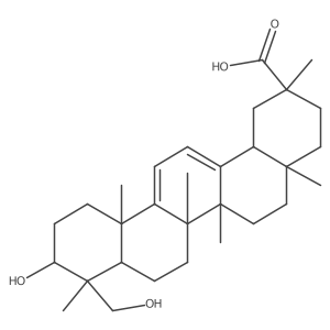Oleana-9(11),12-dien-29-oic acid, 3,23-dihydroxy-, (3I(2),4I(2),20I(2))-结构式