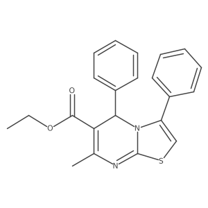 ethyl 7-methyl-3,5-diphenyl-5H-[1,3]thiazolo[3,2-a]pyrimidine-6-carboxylate Structure