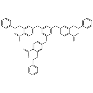 1,3,5-Tris[4-nitro-3-(phenylmethoxy)phenoxy]benzene结构式