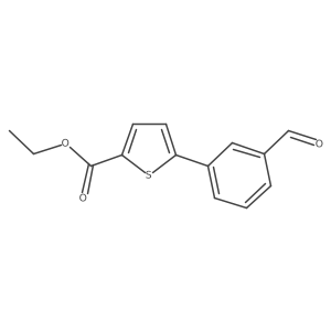 Ethyl 5-(3-formylphenyl)-2-thiophenecarboxylate结构式
